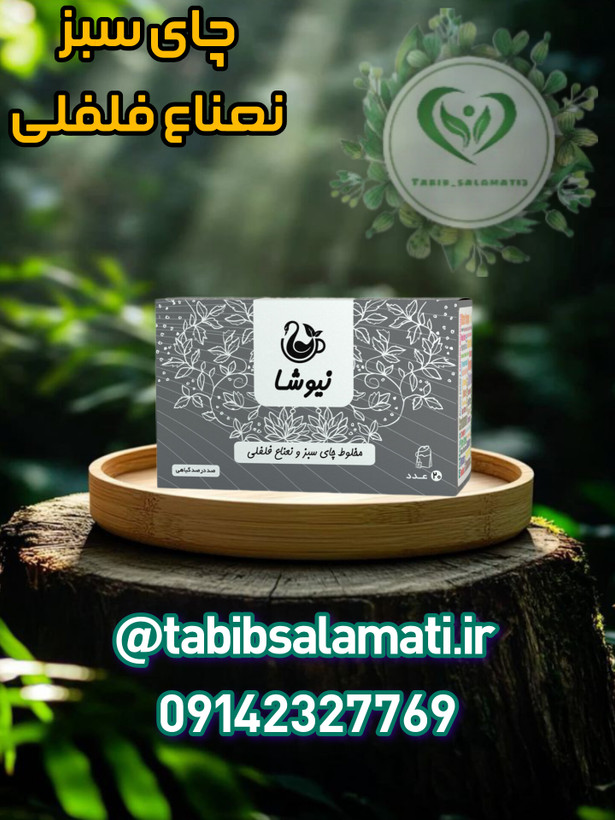 دمنوش چای سبز و نعناع فلفلی کیسه ای نیوشا